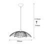 Opviq Lámpara de araña industrial Farac - 6380 Negro